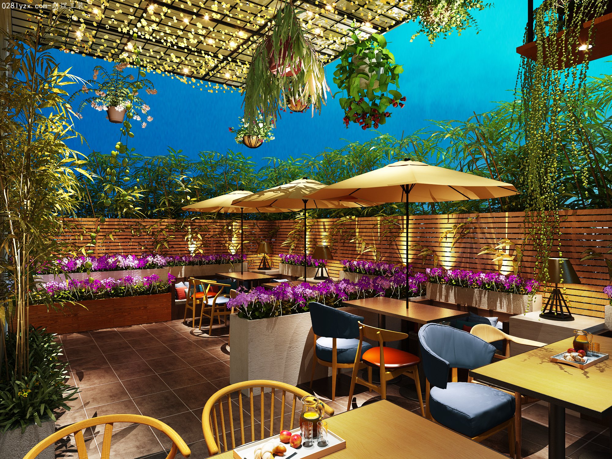 自然風(fēng)咖啡廳裝修-成都工裝公司