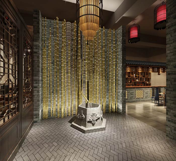 風(fēng)味型火鍋店裝修設(shè)計(jì)案例效果圖分享！