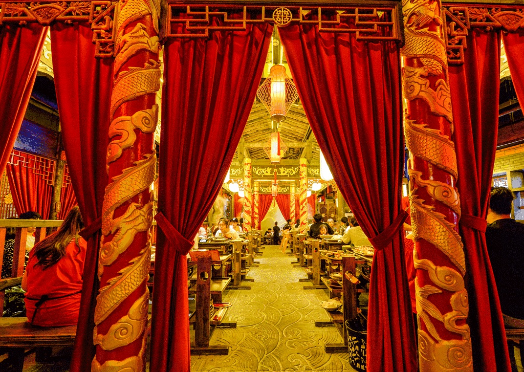 小龍坎火鍋店裝修設(shè)計圖片