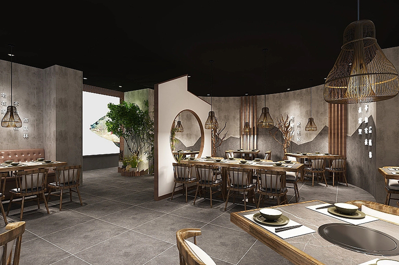 新中式火鍋店設計元素