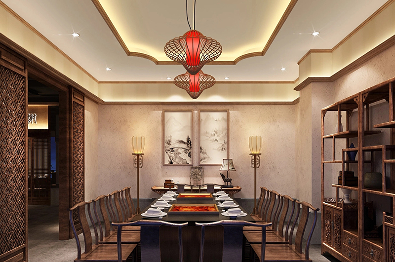 網(wǎng)紅特色火鍋店裝修設(shè)計效果圖