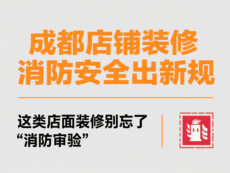 成都店鋪裝修消防安全出新規(guī)：這類店面裝修別忘了 “消防審驗(yàn)