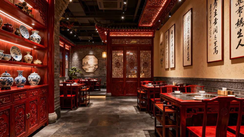 高檔裝修中式火鍋店