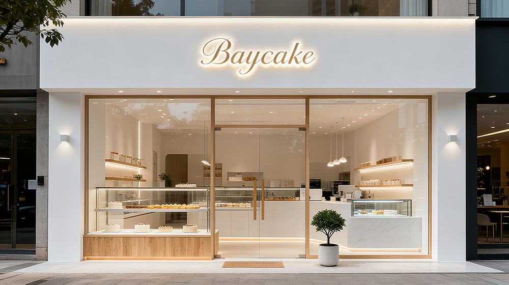 第5張蛋糕店門頭裝修設(shè)計效果圖